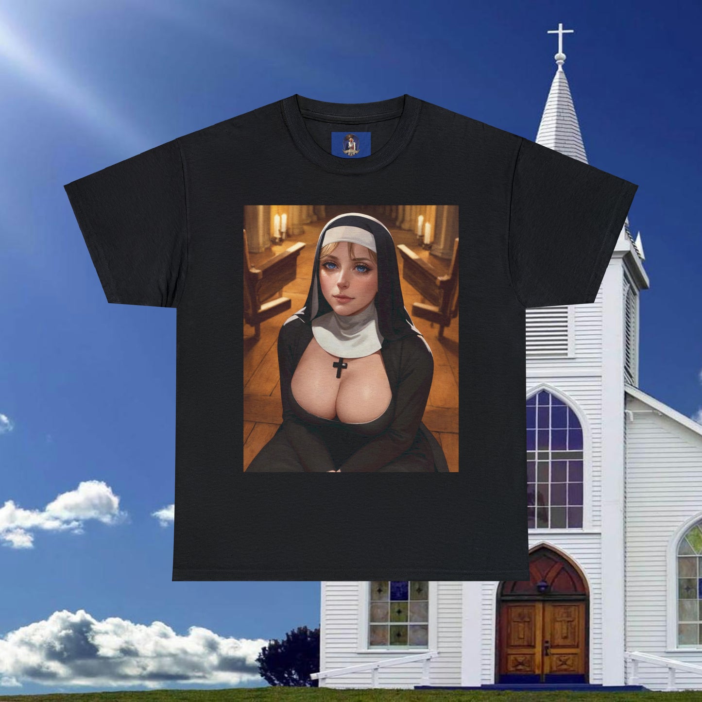Nun with milkers